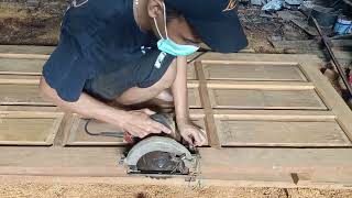 Membuat pintu kayu ulin sederhana tapi kuat