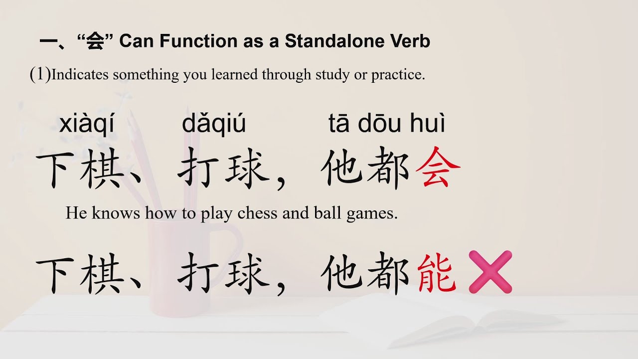 Слова, которые чаще всего путают: «会» (huì) против «能» (néng) / Базовый китайский / Для начинающих