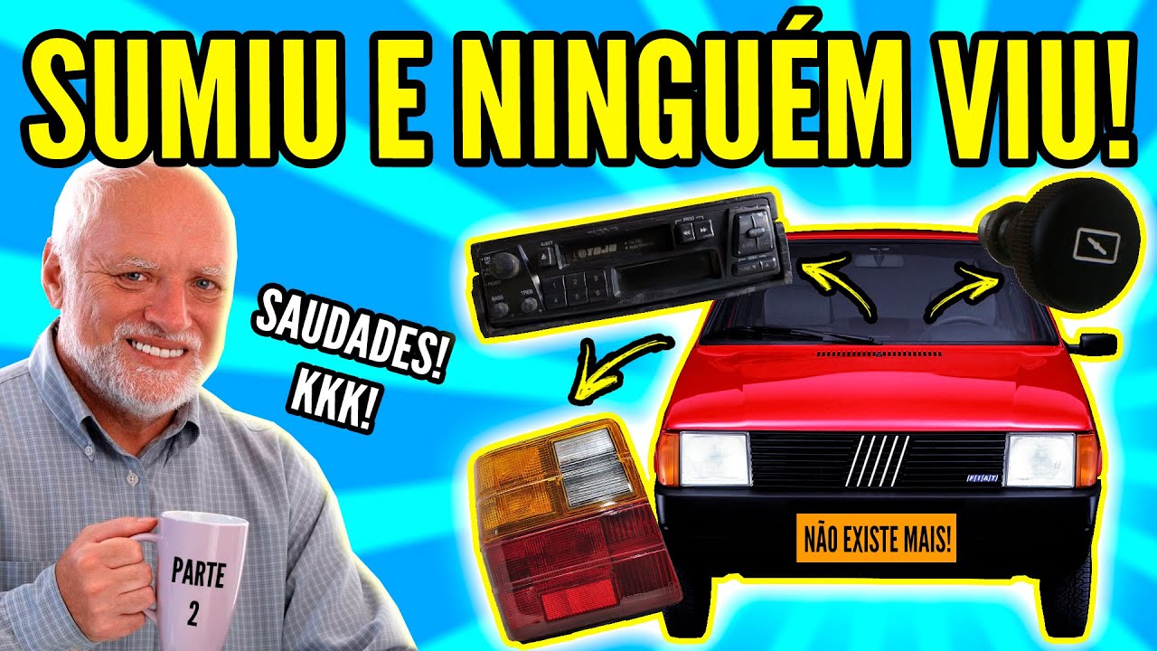 COISAS que SUMIRAM dos CARROS e VOCÊ ESQUECEU! (Parte 2)