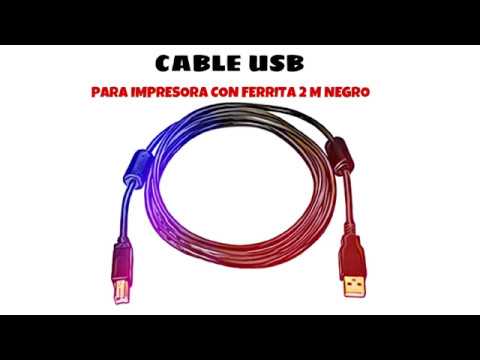 Video de Cable USB 2.0 para impresora con ferrita 2 M Negro