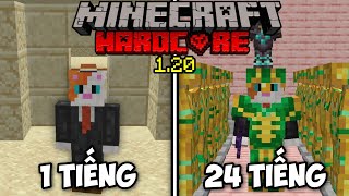 Complete Every Minecraft 1.20 HARDCORE Updates in 24 HOURS...!?