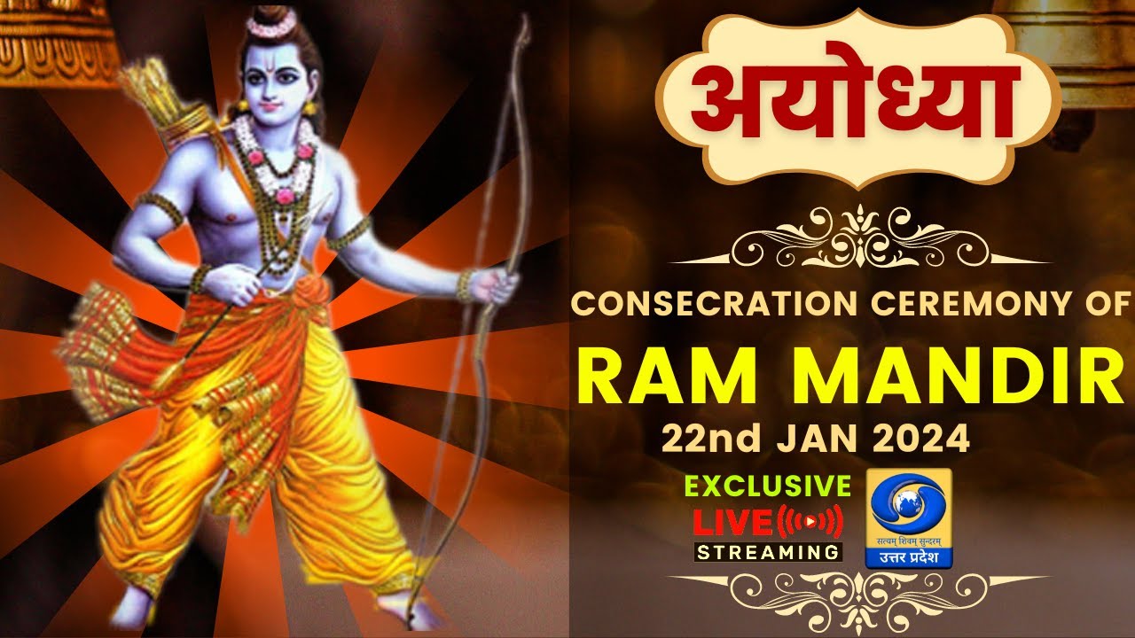 LIVE - Consecration Ceremony of Ram Mandir | Ayodhya Dham | 22nd Jan ...