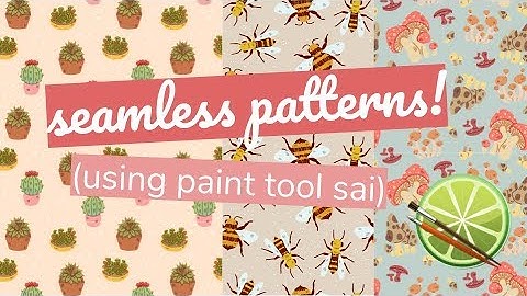 Seamless pattern/fabric swatch in Paint Tool Sai tutorial