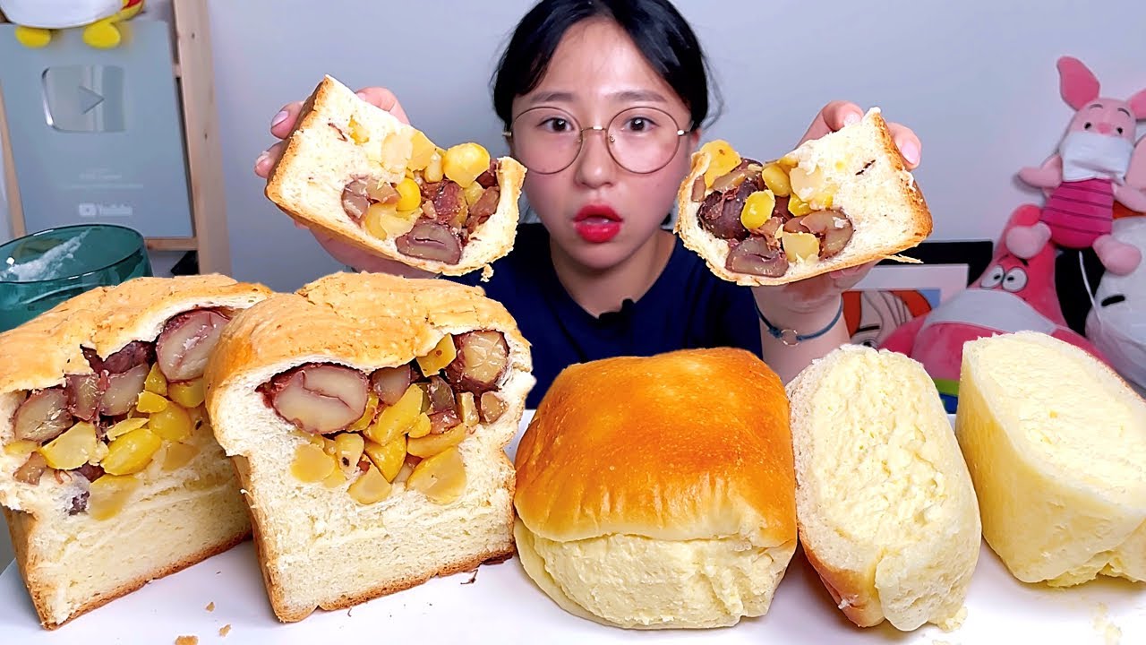 약수역 빵굼터 통알밤식빵 슈크림빵 디저트 빵 먹방 Dessert Mukbang