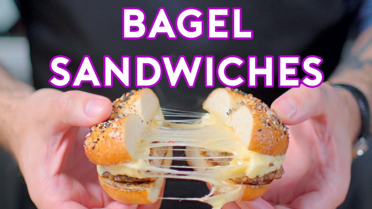 ⁣Binging with Babish: Bagel Sandwiches from Steven Universe