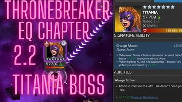 Overture Of Evil EQ | Chap 2.2 Titania Boss | Thronebreaker Difficulty | Marvel Contest Of Champions