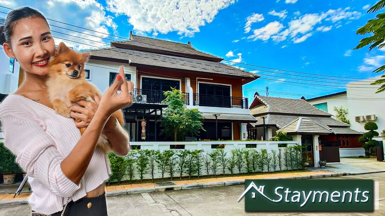 บ้านแนวไทยล้านนาประยุก พร้อมร้านกาแฟในบ้าน New \u0026 Modern Lanna Style House For Sale  [Café included]