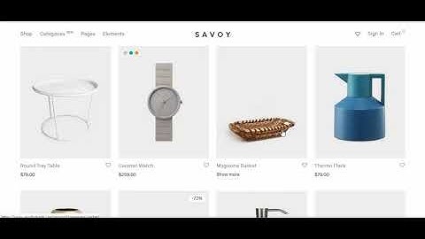 Savoy Minimalist AJAX WooCommerce Theme