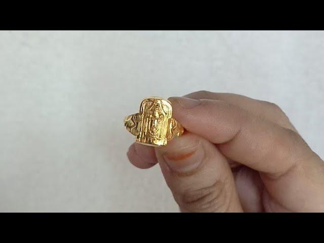 gold 10g Govinda Raju ring 916 hallmark - YouTube