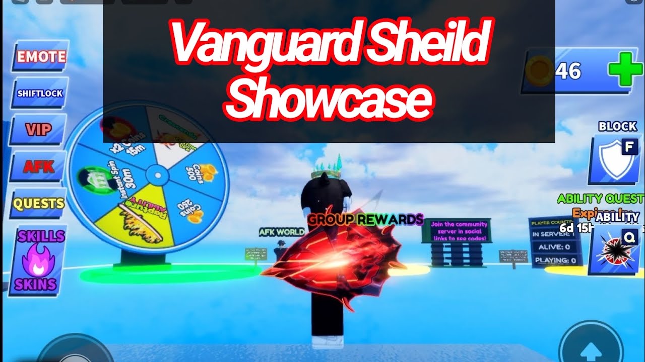NEW! Vanguard Sheild Showcase Blade Ball YouTube
