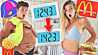 WHO CAN GAIN THE MOST WEIGHT IN 24  HOURS! *Eating Challenge*