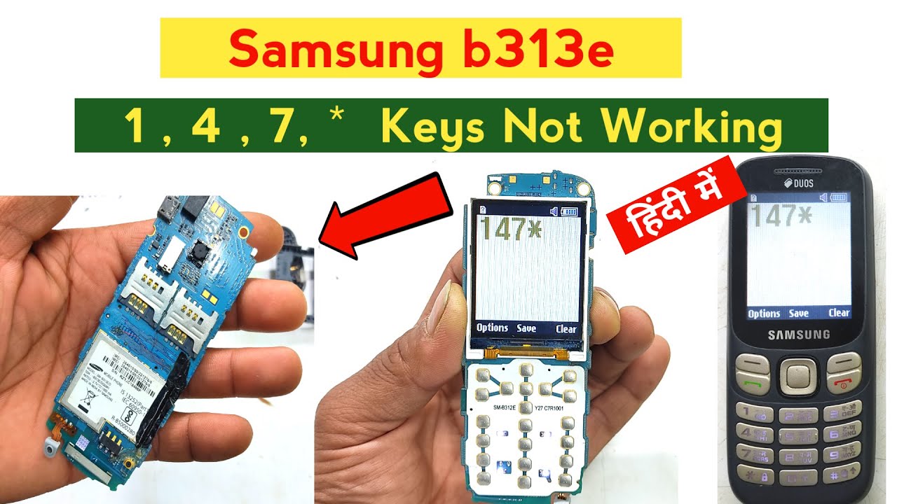 Samsung b313e/d keypad 147* not working samsung b313e keypad not