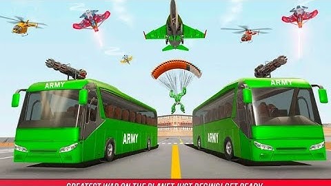 Army Bus Robot Car Game – Transformation Robot Games 3D - Android Gameplay #1