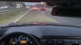 POV Driving on german highway - Mercedes E55 AMG W210 Topspeed 280 km/h
