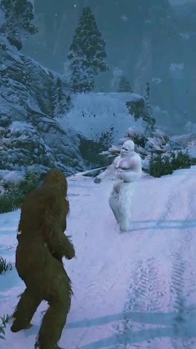 Yeti VS Sasquatch #gta #shorts #funny #memes #gaming #gta5 #xbox #yeti #christmas #bigfoot