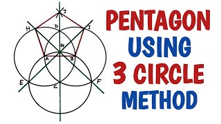 How to draw a Pentagon using Three circle method by DRAWING EDUTECH 1,740 views 5 months ago 2 minutes, 35 seconds