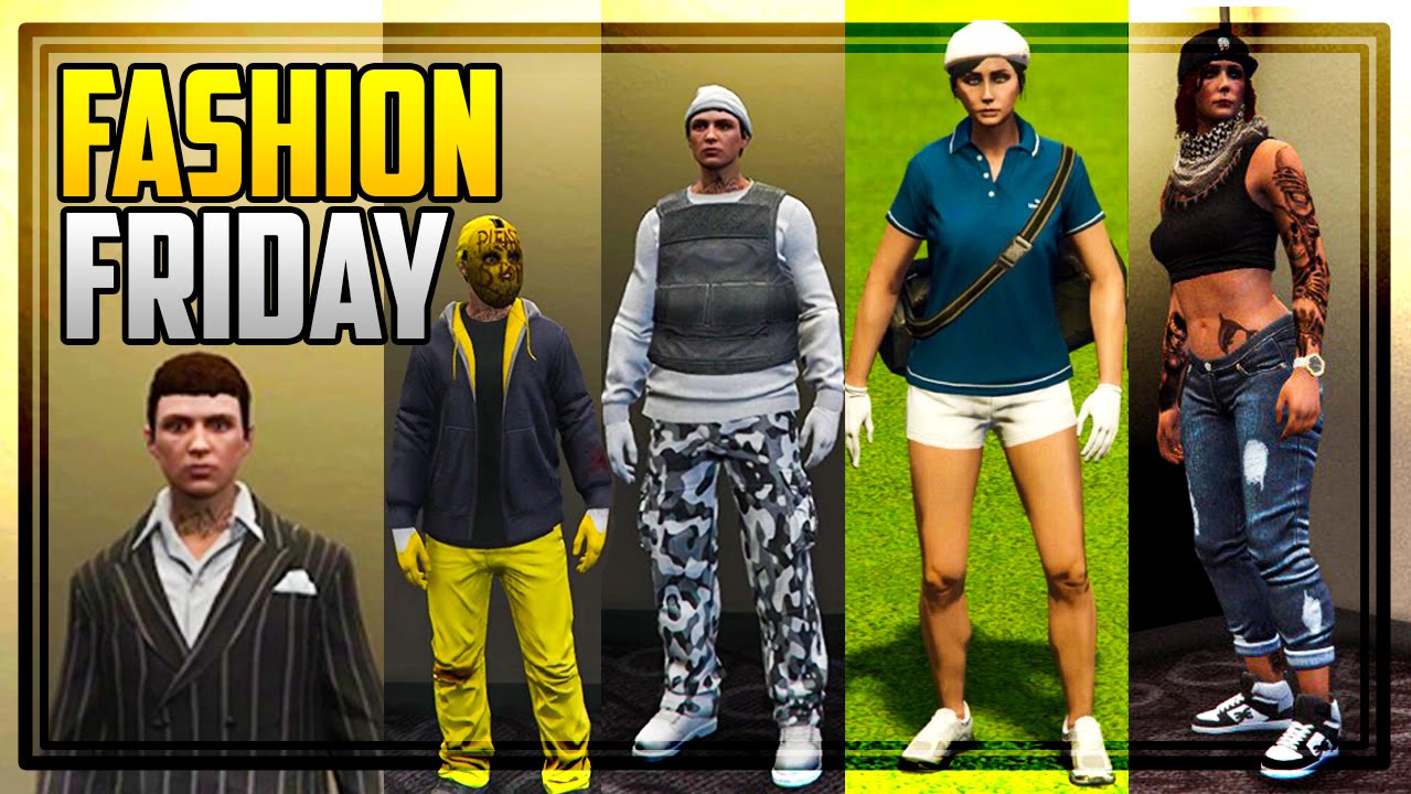 GTA 5 Online - FASHION FRIDAY! (The Golfer, Snow Mercenary, The Rebel ...