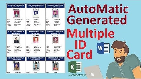 Microsoft Word এ আইডি কার্ড ডিজাইন | One Click Students ID Card  Easy Tutorial