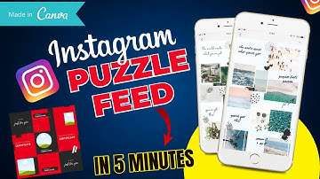 How to make an INSTAGRAM PUZZLE feed with Canva | easy puzzle feed instagram (without photoshop)