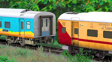 ICF UTKRISHT COUPLING LHB HUMSAFAR | BUMPY RAILROAD | RAILWORKS 3 | INDIAN TRAIN SIMULATOR GAMEPLAY