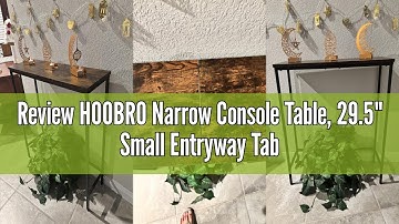 Review HOOBRO Narrow Console Table, 29.5" Small Entryway Table, Thin Sofa Table, Side Table, Display