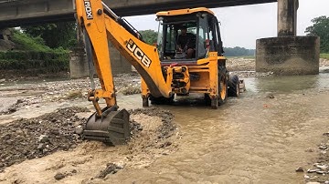 Big Drain Making In River ll JCB Backhoe 3DX Machine 2024 @droneplanet2040