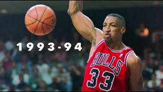 Scottie Pippen Full Season Highlights Without Jordan 1993-94 (3rd in MVP)