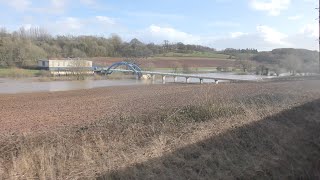 Severn Valley Railway and the aftermath of Storm Dennis with the River Severn in flood - a 4K video