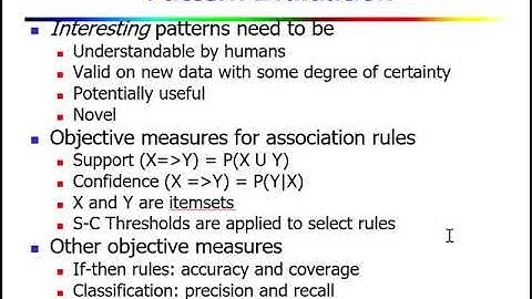 Evaluation of patterns
