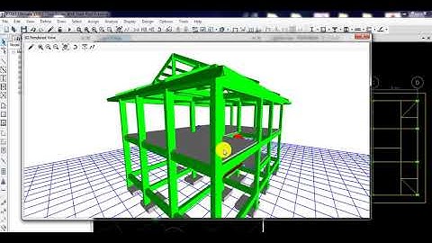ETABS 2017 - TWO STOREY CONCRETE STRUCTURE WITH STEEL ROOF FRAMING SYSTEM