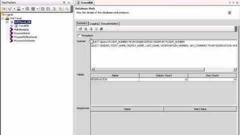 Simulate a database using IBM Rational Test Workbench