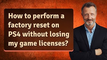How to perform a factory reset on PS4 without losing my game licenses?