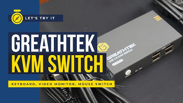 KVM Switch Greathtek 4K - connect 2 pc/laptops and 1 monitor - good kvm switch device
