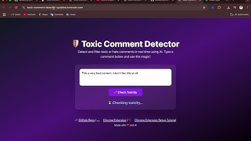 Toxic Comment Detector Project | AI/ML Model | B.Tech | Final Year | Engineering