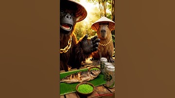 Bigfoot & Capybara Đi leo núi.Bắt cá.#shorts #xuhướng #xuhuongyoutube