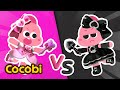 Tolong! Pahlawan 💗Pink &amp; Hitam🖤 | Lagu Anak-anak | Kids Songs | Cocobi