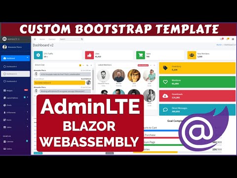 Blazor WebAssembly : Setup Custom Bootstrap Template | AdminLTE Theme  | BCL