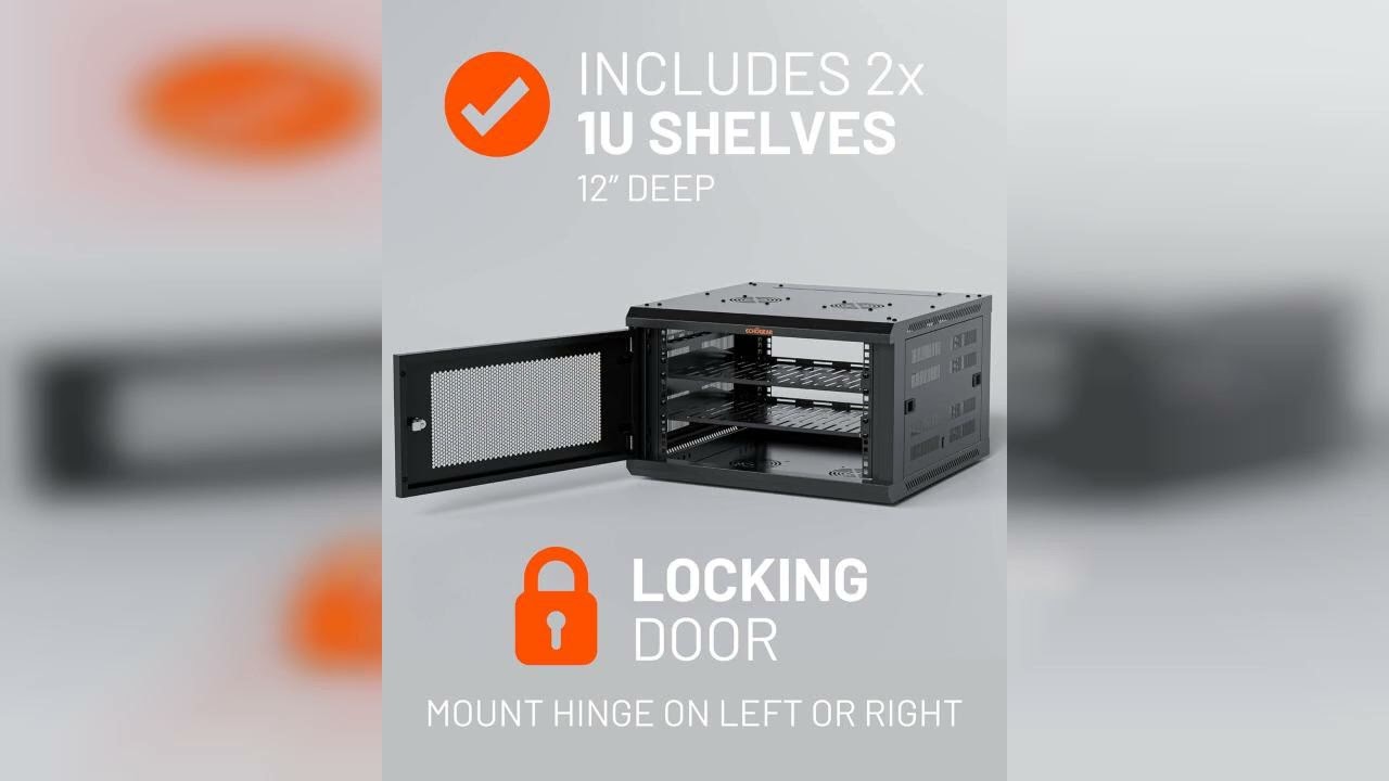 Review: ECHOGEAR 6U Network Rack - Enclosed Wall Mount Rack Kit Includes 2X 1U Shelves, Pre-Mo...