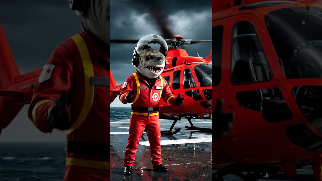 🦈🚁 Shark Pilot on a Life-Saving Mission!  