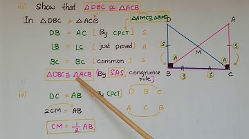 Q8-Ex7.1-Ncert -In right triangle ABC, right angled at C, M is the mid-point of hypotenuse AB-Class9