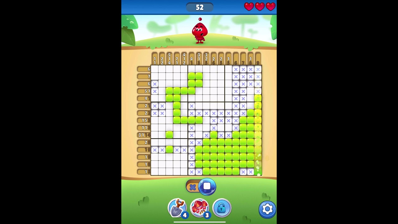 Nono Crossing Picture Nonogram Level 52 #gameplay #puzzle - YouTube
