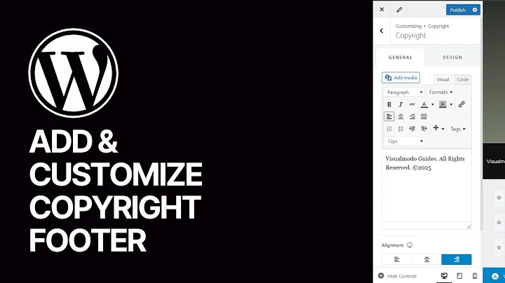 How To Add & Customize Copyright Footer in Astra WordPress Theme? (FREE)