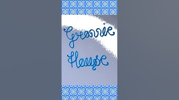 Writing "Grannie House" in Cursive Writing | #shorts #calligraphy