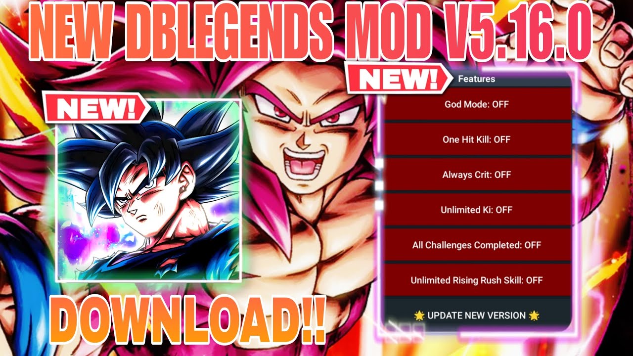 NEW DRAGONBALL LEGENDS MOD V5.16.0 APK ( Dragon ball legends