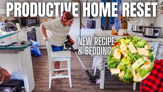 *NEW* PRODUCTIVE HOME RESET / NEW BEDDING & EASY SKILLET DINNER IDEA | KIMI COPE