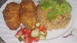 طريقة عمل الارز البني بالشبت ملائم للاسماك والمأكولات البحرية how to make dill brown rice very easy