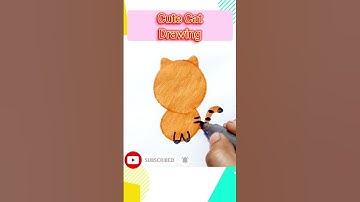 Cute cat drawing/cat drawing tutorial #catdrawing #shorts #cattutorial