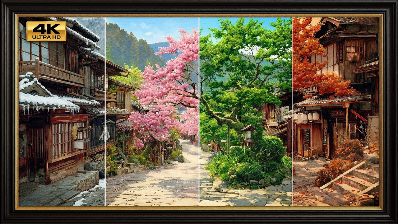 Winter - Sakura - Summer - Autumn | 4K Samsung Frame Tv Screensaver | 2 Hours