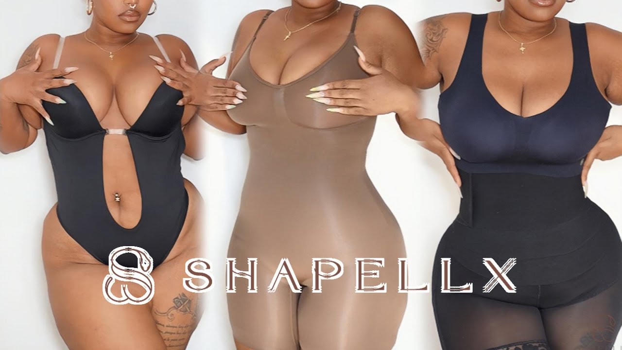 Shapellx AirSlim Firm Tummy Compression Bodysuit Shaper W/ Butt