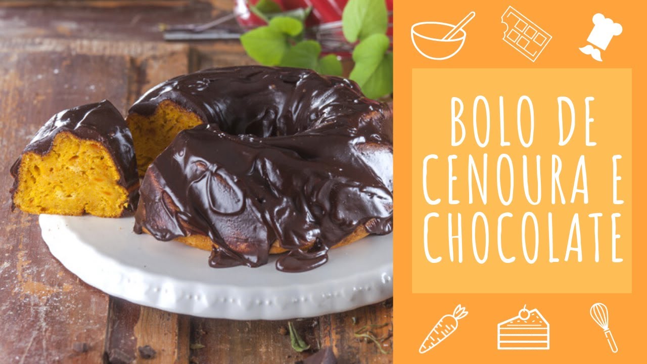 Bolo de cenoura com cobertura de chocolate (fác
